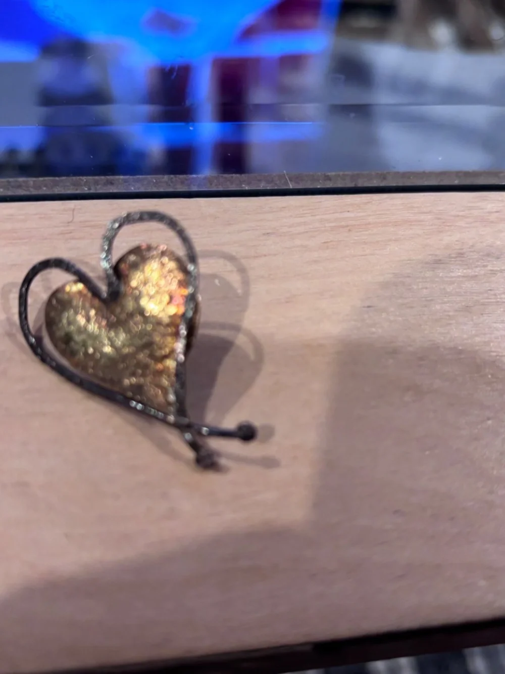2 vintage Donna Burdick double heart sterling silver pins